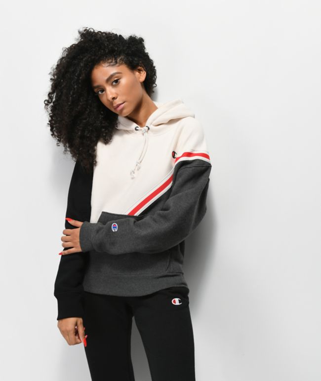 champion diagonal colorblock sweatshirt